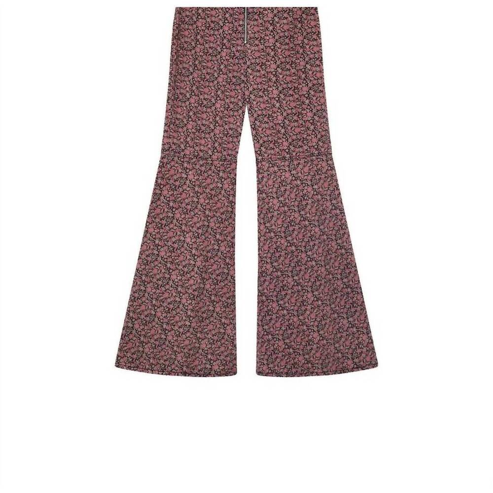 NEW MAISON HOTEL women's isadora cotton flare trousers in lilac wine